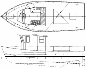 Threefold 6 Plywood trimaran boat plans