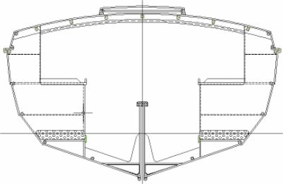Cape Henry 21 hull section