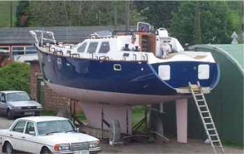 Dix 43 Pilothouse radius chine steel boat plans