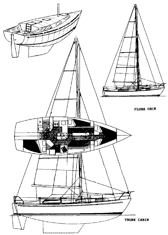 Hout Bay 33 radius chine steel cruiser boat plans